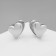 Earrings Metal "Chord" heart, color silver