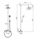 Bar with the Accoona A8176-1 mixer, two-leaf, with a tropical shower, chrome