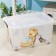 The storage container on the wheels "Bear and kitten", 50 l, 60 × 38 × 31 cm, the color is transparent