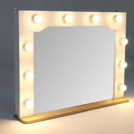 Crystable-9 mirror without lamps 900x150x680 Irish oak/white matte-1