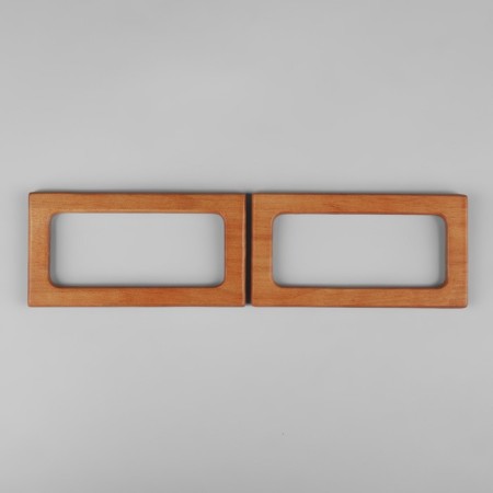 Handles for the bag wooden, 15 × 8 cm, 2 pcs, the color is light brown-2