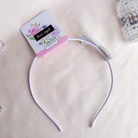 Hair rim "Blanche" Bant, 0.5 cm, white-1