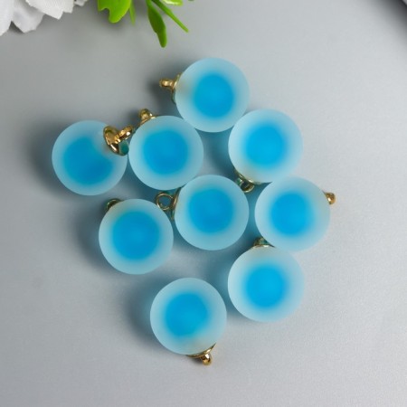 Acrylic Sharl Suspension "Matte Blue Blue 2.1x1.6 cm-1