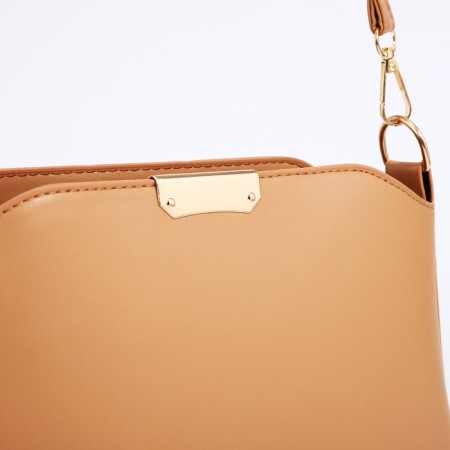 Cross-Bodi Bag on a zipper, beige color-3