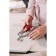 Forceps for installing buttons, with rubberized handles, with buttons 25 pcs, 15 × 6.5 cm, silver/red color