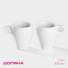 A set of mugs of ceramic shares Coffee Break, 2 items: 300 ml, white color