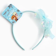 Blue hair rim, flowers, 11 cm, cold heart