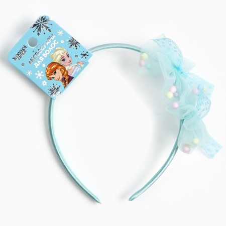 Blue hair rim, flowers, 11 cm, cold heart