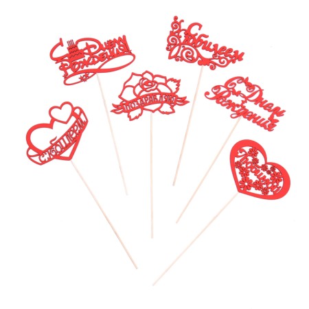 Topper Assorted "Big", 1 pc., In the packing of 6 different toppers, we give beautifully