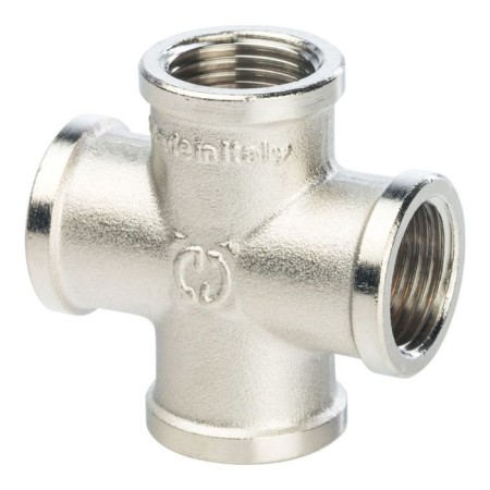 Cross Stout SFT-0031-000012, 1/2 ", internal/internal thread, nickelled brass