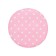 Pink Polka Dot stool pillow, size d = 38 cm, pink color