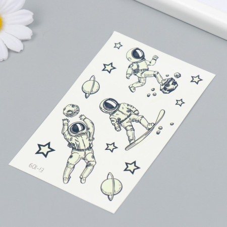 Tattoo on the body phosphorus "Space Adventures" 12x7.5 cm-2