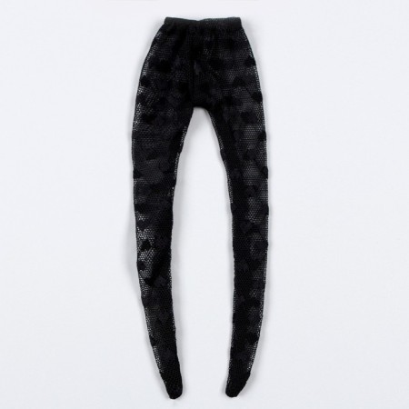 Pantyhose for the doll "hearts", black color-7