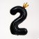Foil ball 40 "" Number 2 with the crown ", the color is black