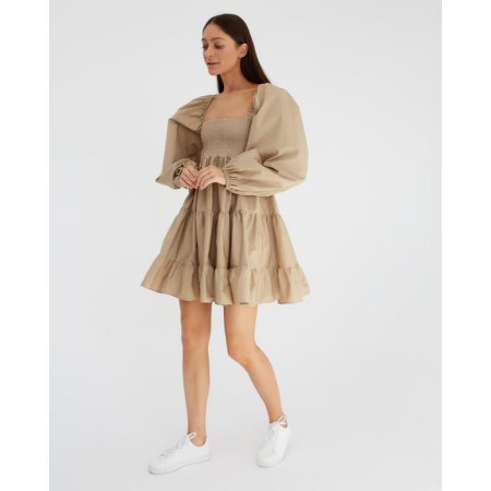 Dress summer female mist size 48-50, beige-1