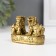 NECKE Polystone "Heavenly Lions (Dogs Fu)" Bronze 2.8x8.2x5 cm