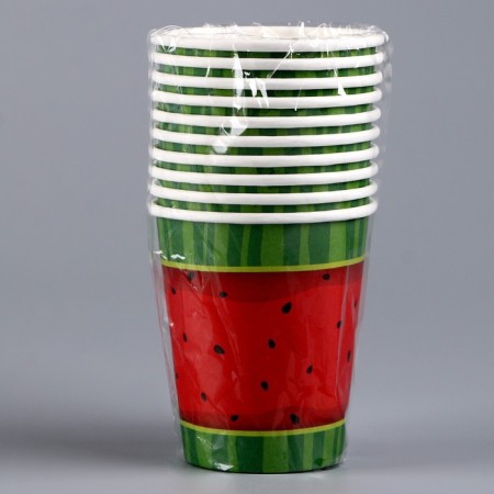 A single -single paper glass "watermelon", 250 ml-4
