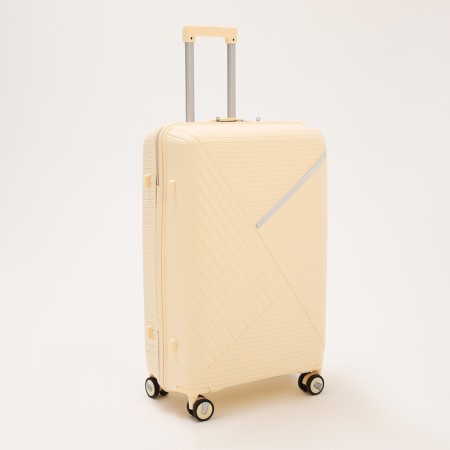 Big suitcase 28 ", lightning department, code castle, 4 wheels, beige color-1