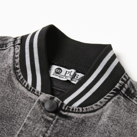 Jeans for a boy, dark gray color, height 116 cm-1
