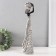 Souvenir Polystone "African with fruits on her head" White with black 8x6x33 cm