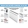 The screen for the Zein Delta-Max cast-iron radiator, 690x610x160 mm, 7 sections, metal, white