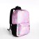 A backpack with a zipper, 3 outer pockets, lilac color