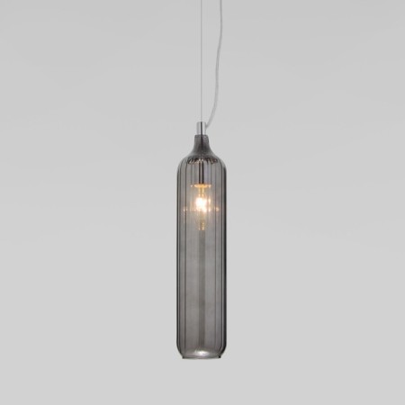 Suspended lamp EUROSTA SIESTA 50252/1, E14, 1x60W, 355x80 mm, chromium color, smoky-2