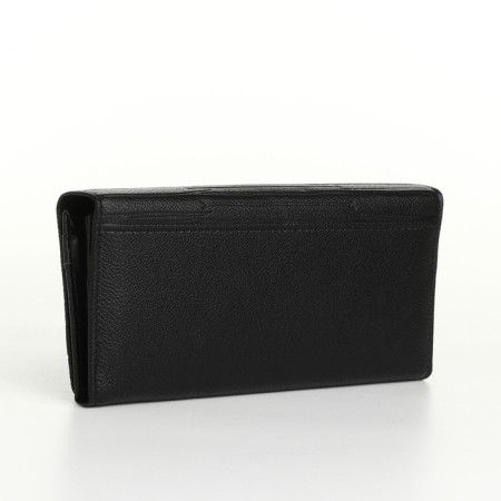 Women's wallet on magnets, black color-1