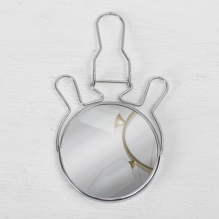 The desktop mirror is a suspended “circle”, bilateral, with an increase, D mirror surface 9 cm, silver color-3