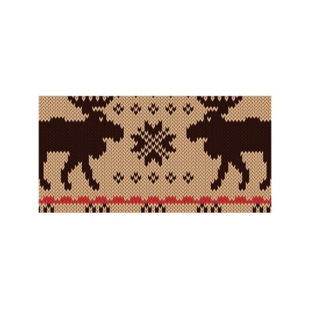 Basket for storage of things "embroidery with deer", size 35x50 cm-1