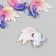 Decor for creativity Plastic "Fish Fiolet with Pink Tail" with gold 2.5x3 cm