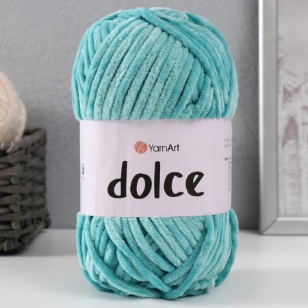 Yarn "Dolce" 100% micropoliester 120m/100g (770 turquoise)-4