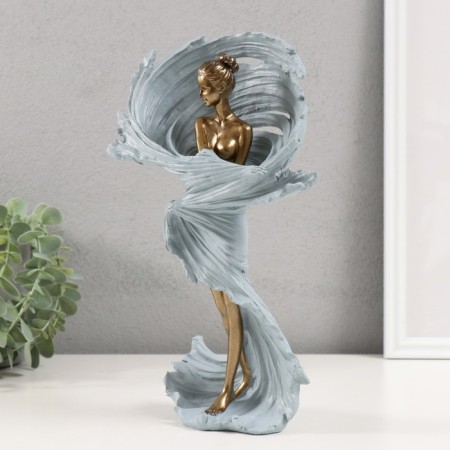Polystone souvenir "Golden Girl in the Worth" 17x9x27.5 cm-2