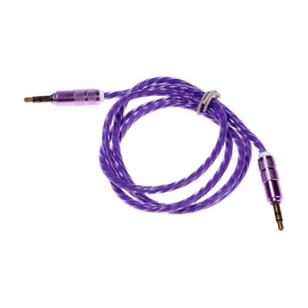 Audio Oxion AUX019, Jack 3.5 mm (M) -Jack 3.5 mm (M), 1m, purple cable-2