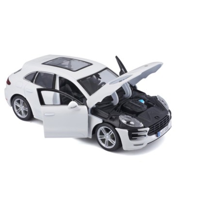 BBURAGO Porsche Macan, Die-Cast, 1:24, opening doors, white color-3