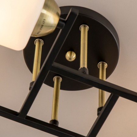 Ceiling chandelier Citilux "Henry" CL130265, 79.5x42x1.5 cm, 6x75W, E27, Black Color Black-11
