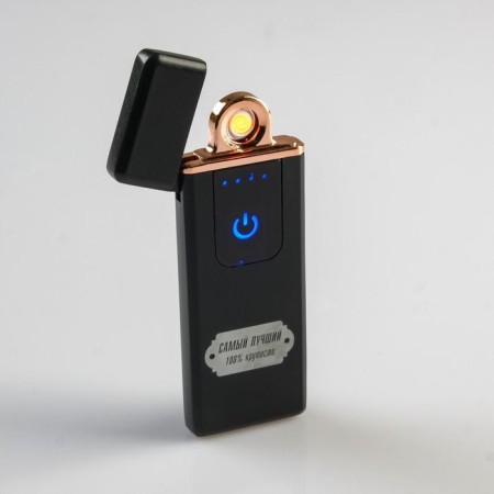 Electronic lighter "The best", USB, spiral, 3 x 7.3 cm, black-1