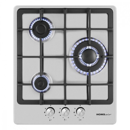 Honing surface Homsair HGS433TGCS, gas, 3 burners, silver