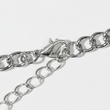 The necklace "Summer" flowers, color in silver, 44 cm-1