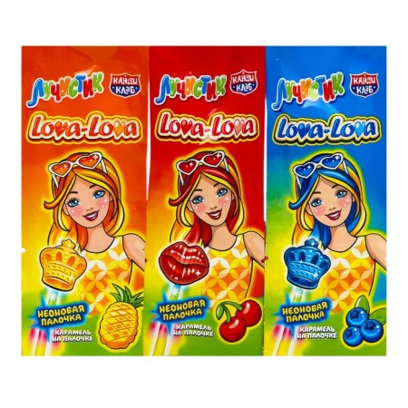 Caramel on the neon stick "Loveik Lova-Lova", 10 g-1