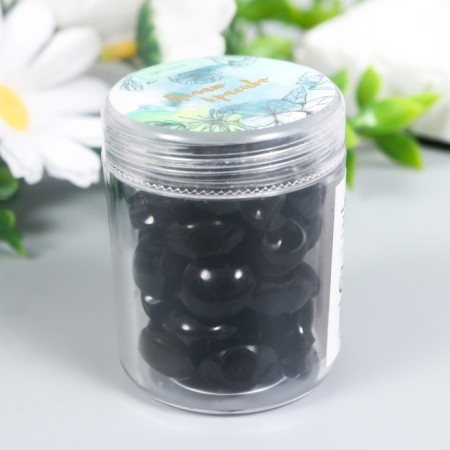 Buttons plastic on the midnight "Crystal Black" 1.3x1.3 cm set 35 pcs 4.8x3.7x3.7 cm-4