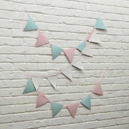Garland on the rose and blue tape 400 cm-1