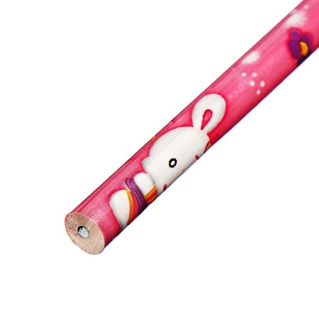 Pencil Chernographic Calligrata "Bunny", HB, with an eraser, round building-2