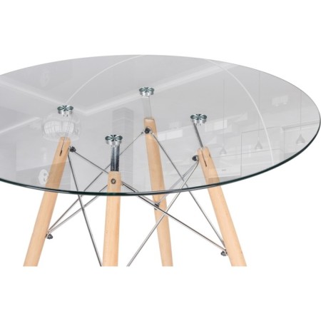 Glass table PT-151 Array Book/Metal, Natural 80x80x76 cm-2