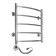Domoterm electric heated towel rail "Calipso", 500 x 500 mm, 5 crossbars, left, chrome