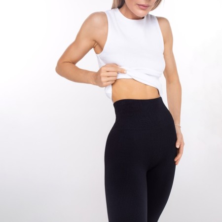 Female leggings in a rubber, black color, size 44-46 (s/m)-2