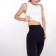 Female leggings in a rubber, black color, size 44-46 (s/m)