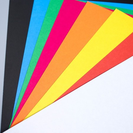 Cardboard color, A5, 8 sheets, 8 colors, non -unilateral, in a folder, 220 g/m², puppy patrol-1
