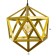 Lamp 2623/1 E27 40W gold 35x35x35-135 cm