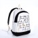 School backpack from textiles on lightning, 3 pockets, black color